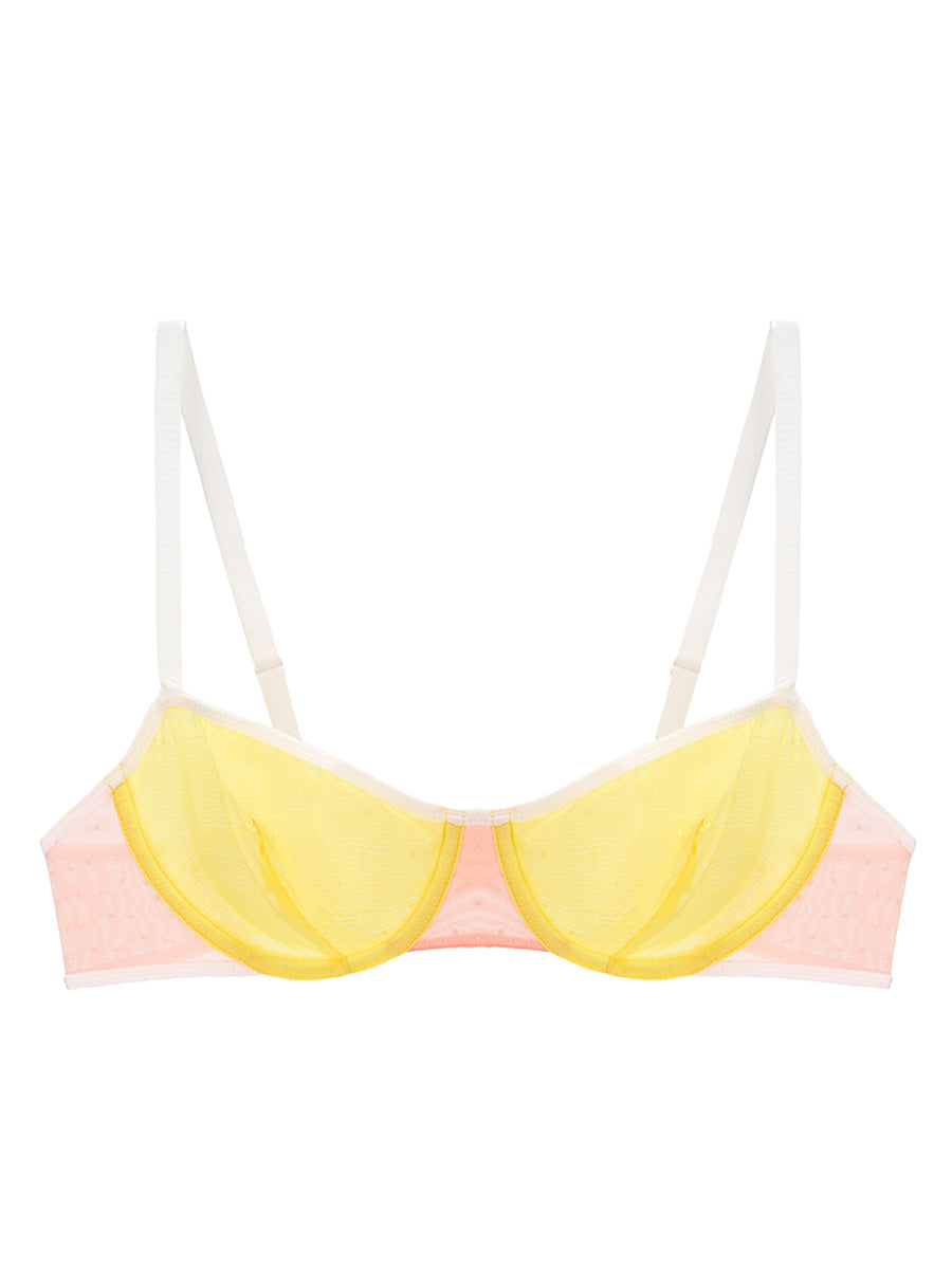 Neon Dot Mesh Underwire Bra