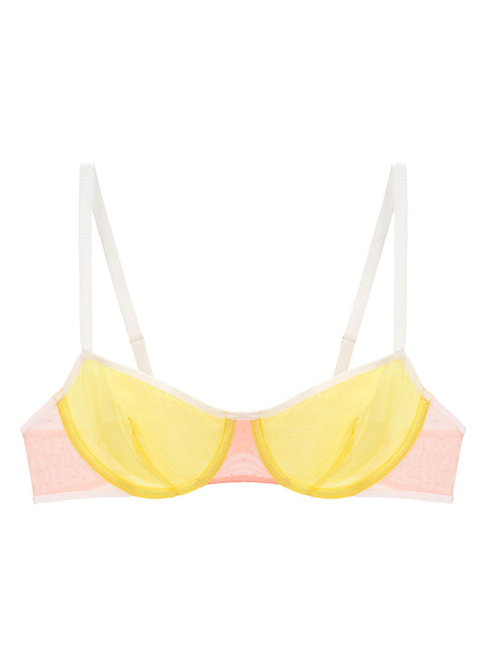 Neon Dot Mesh Underwire Bra