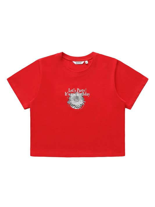 Let’s Party Crop Tee