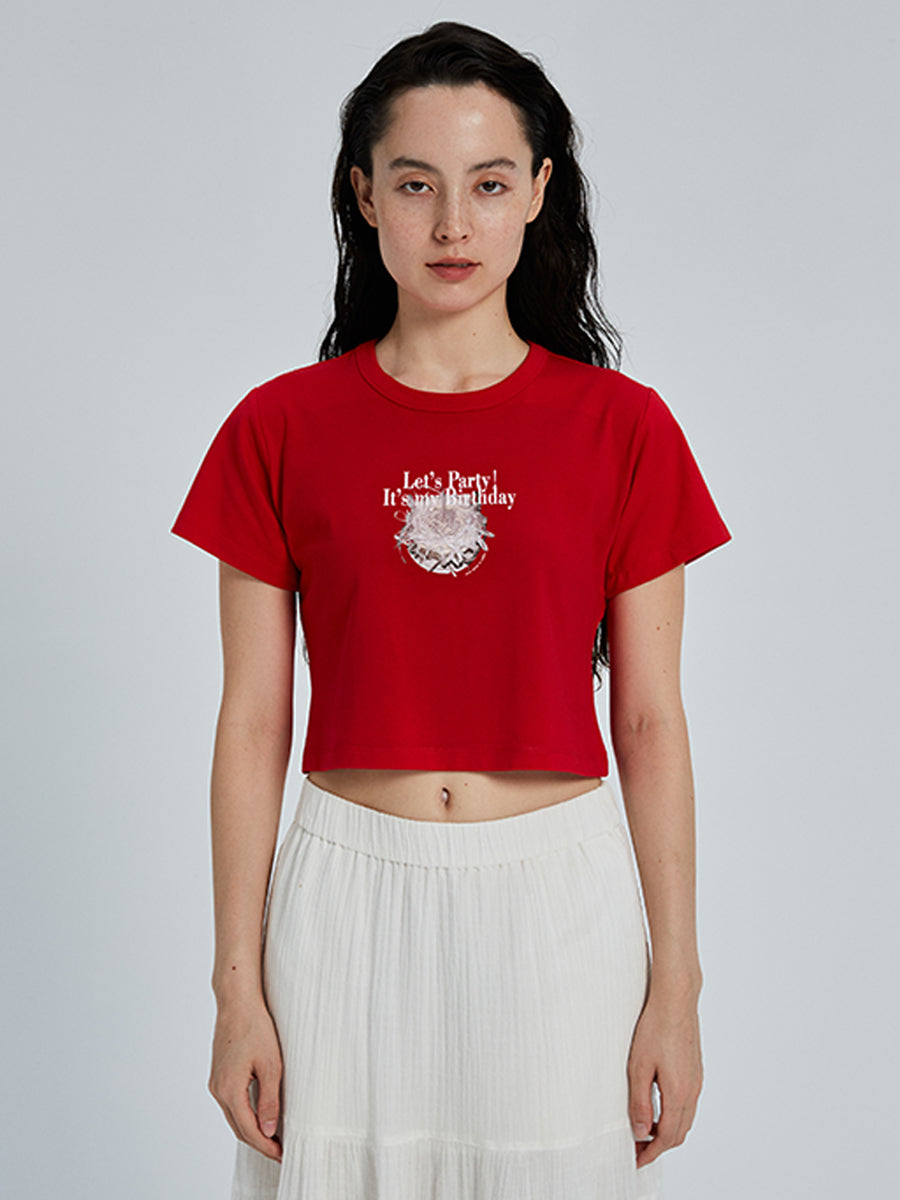 Let’s Party Crop Tee
