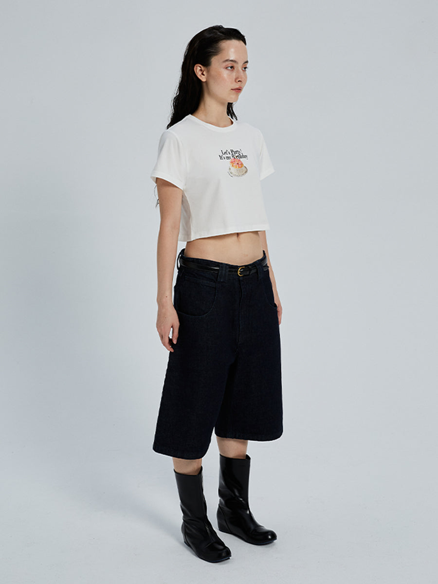 Let’s Party Crop Tee