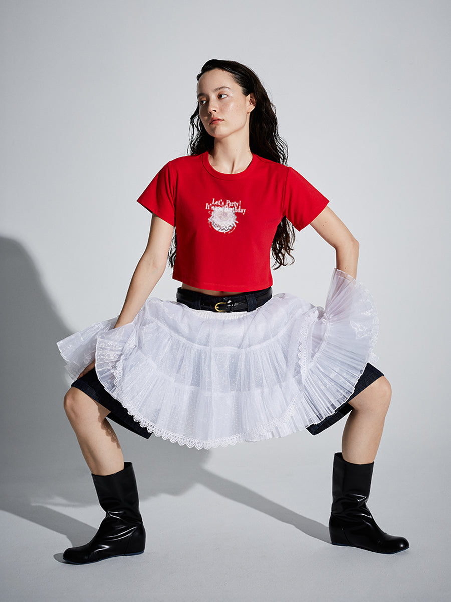 Let’s Party Crop Tee