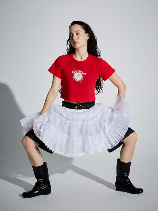 Let’s Party Crop Tee