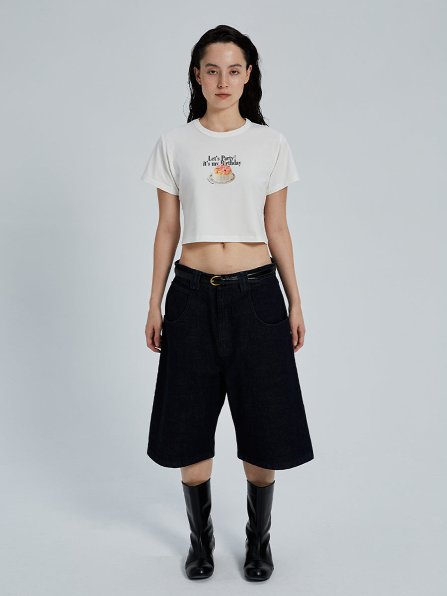 Let’s Party Crop Tee