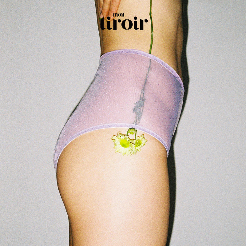 Neon Dot Mesh High Waist Panty