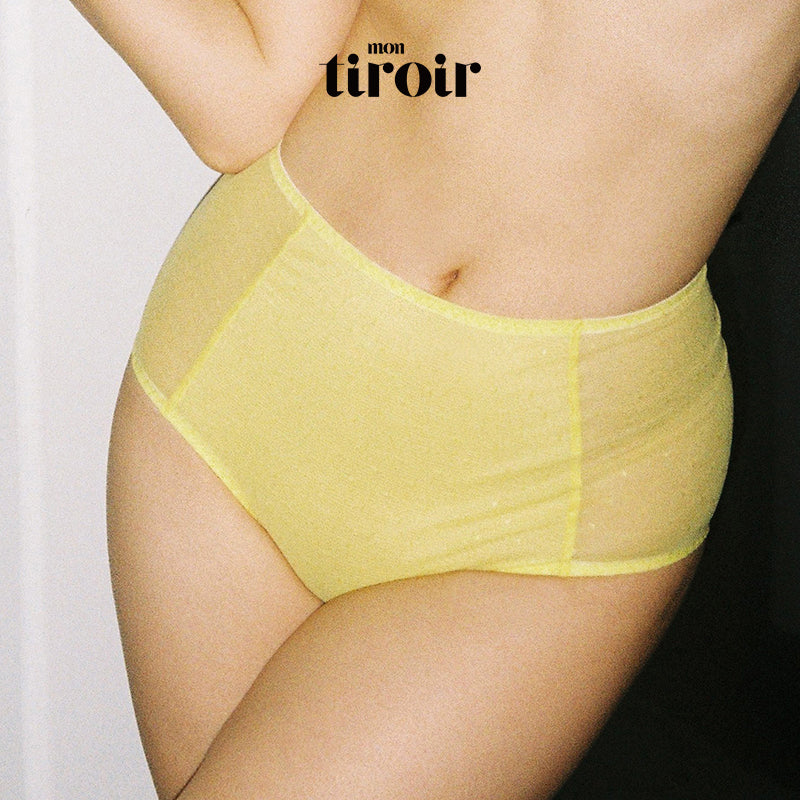 Neon Dot Mesh High Waist Panty