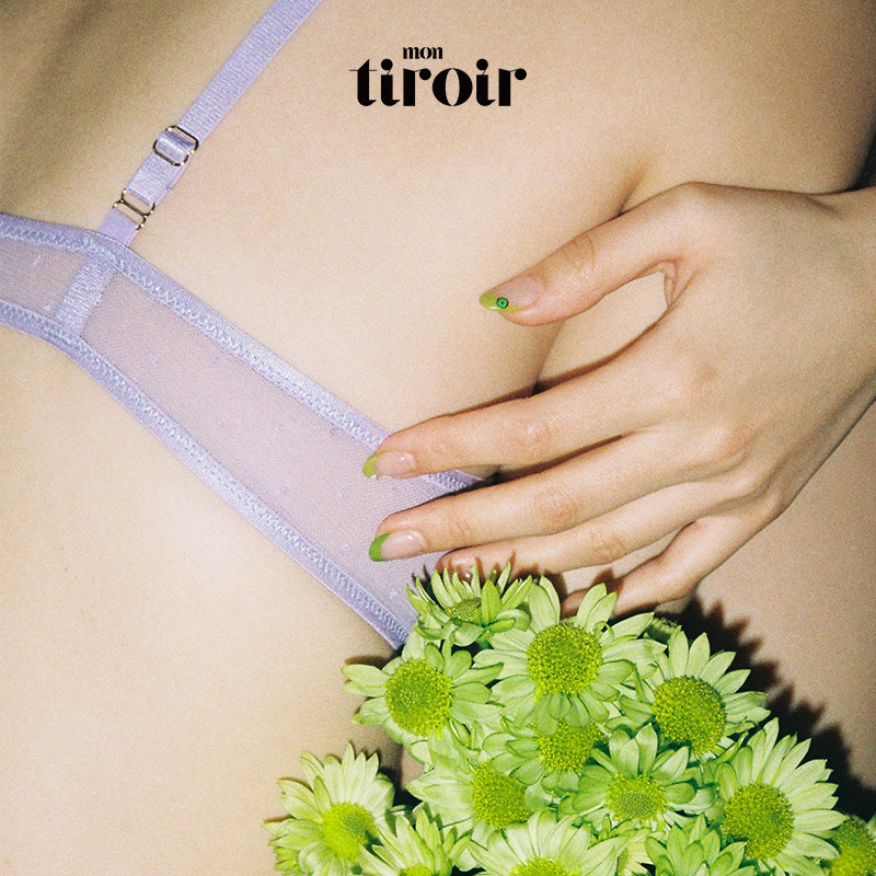 Neon Dot Mesh Underwire Bra