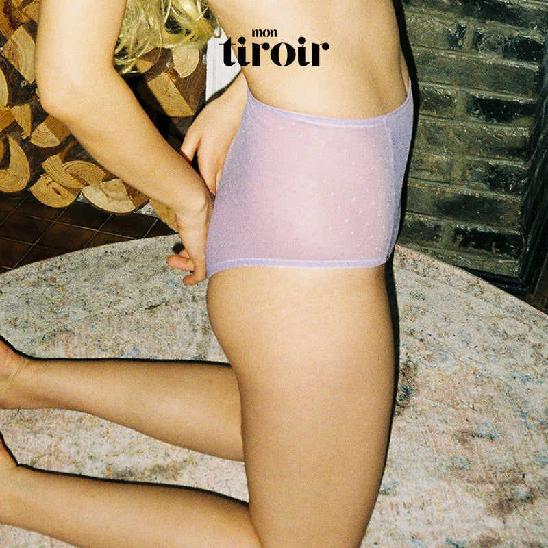 Neon Dot Mesh High Waist Panty